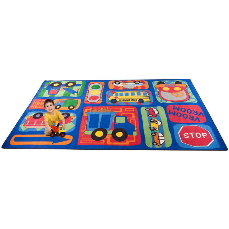 Kid Carpet Vroom Vroom Car Play Area Rug & Reviews Wayfair